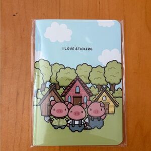 I Love Stickers Piglet Notebook